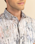 Half Sleeves Multi Abstract Print Shirt EOSS