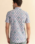 Half Sleeves Geometric Balloon Print Shirt EOSS