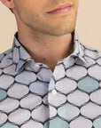 Half Sleeves Geometric Balloon Print Shirt EOSS