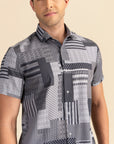 Half Sleeves Pattern Print Shirt EOSS