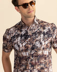 Half Sleeves Timber Print Shirt EOSS