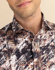 Half Sleeves Timber Print Shirt EOSS