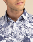 Navy floral casual shirt