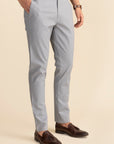 Grey Cotton Stretch Chinos