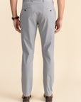 Grey Cotton Stretch Chinos