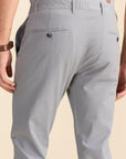 Grey Cotton Stretch Chinos