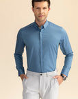 Teal Poplin Solid Shirt