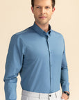 Teal Poplin Solid Shirt