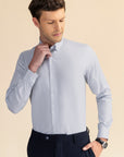 Grey Poplin Solid Shirt