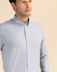 Grey Poplin Solid Shirt