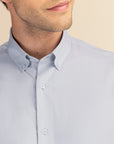 Grey Poplin Solid Shirt