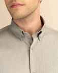 Beige Poplin Solid Shirt