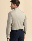 Beige Poplin Solid Shirt