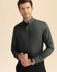 Green Poplin Solid Shirt