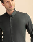 Green Poplin Solid Shirt