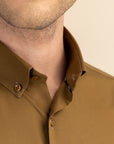 Brown Poplin Solid Shirt