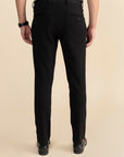 Black Lycra 4 Way Stretch Knit Trousers