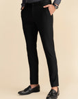 Black Zipper Formal Trousers