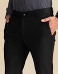 Black Zipper Formal Trousers