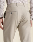 Beige Check Formal Trousers