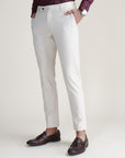 Cream Check Formal Trousers