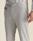 Light Grey Check Formal Trousers