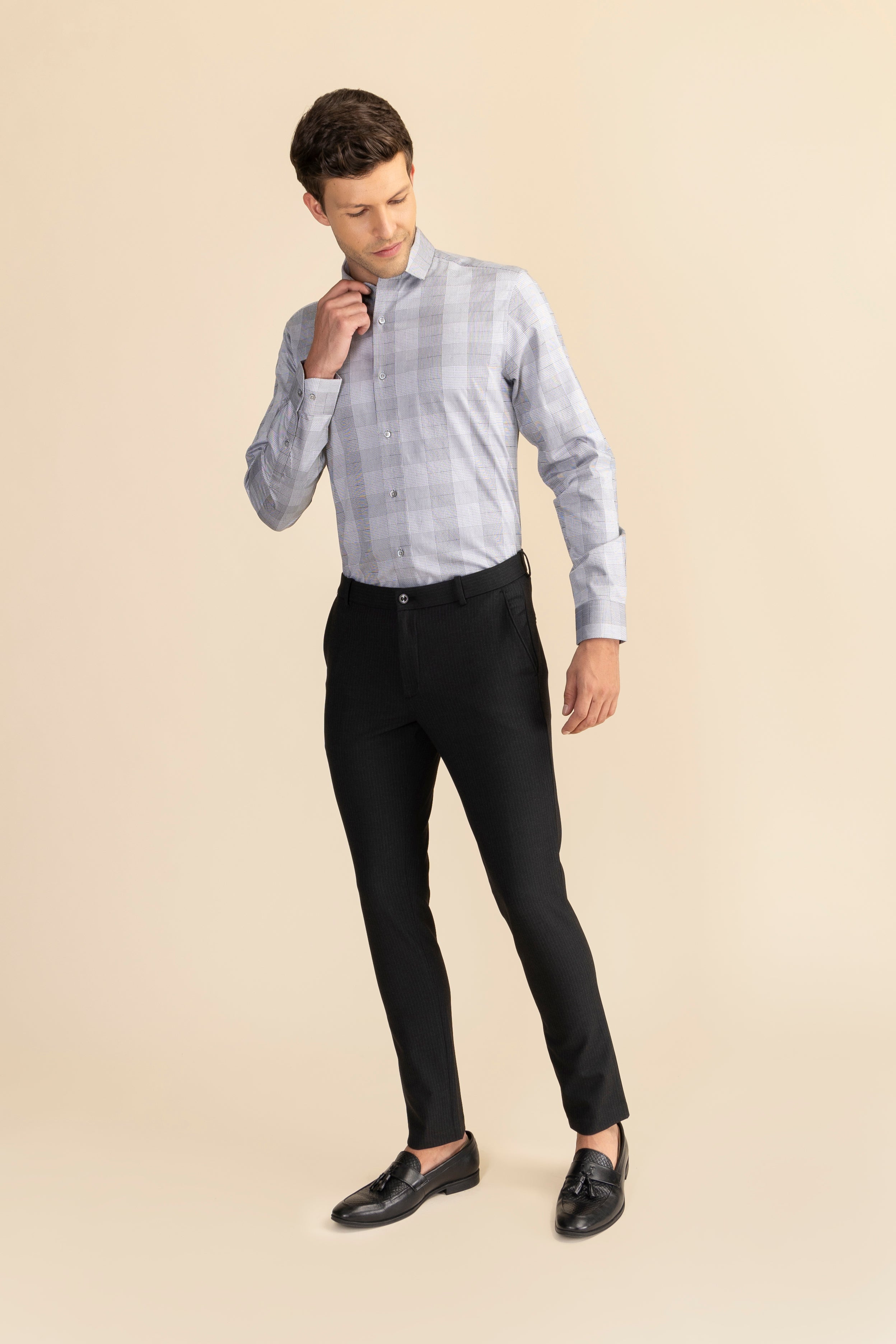 Black Stripe Formal Trousers