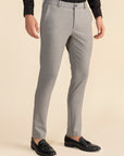 Grey Stripe Formal Trousers