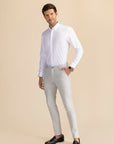 Light Grey Stripe Formal Trousers