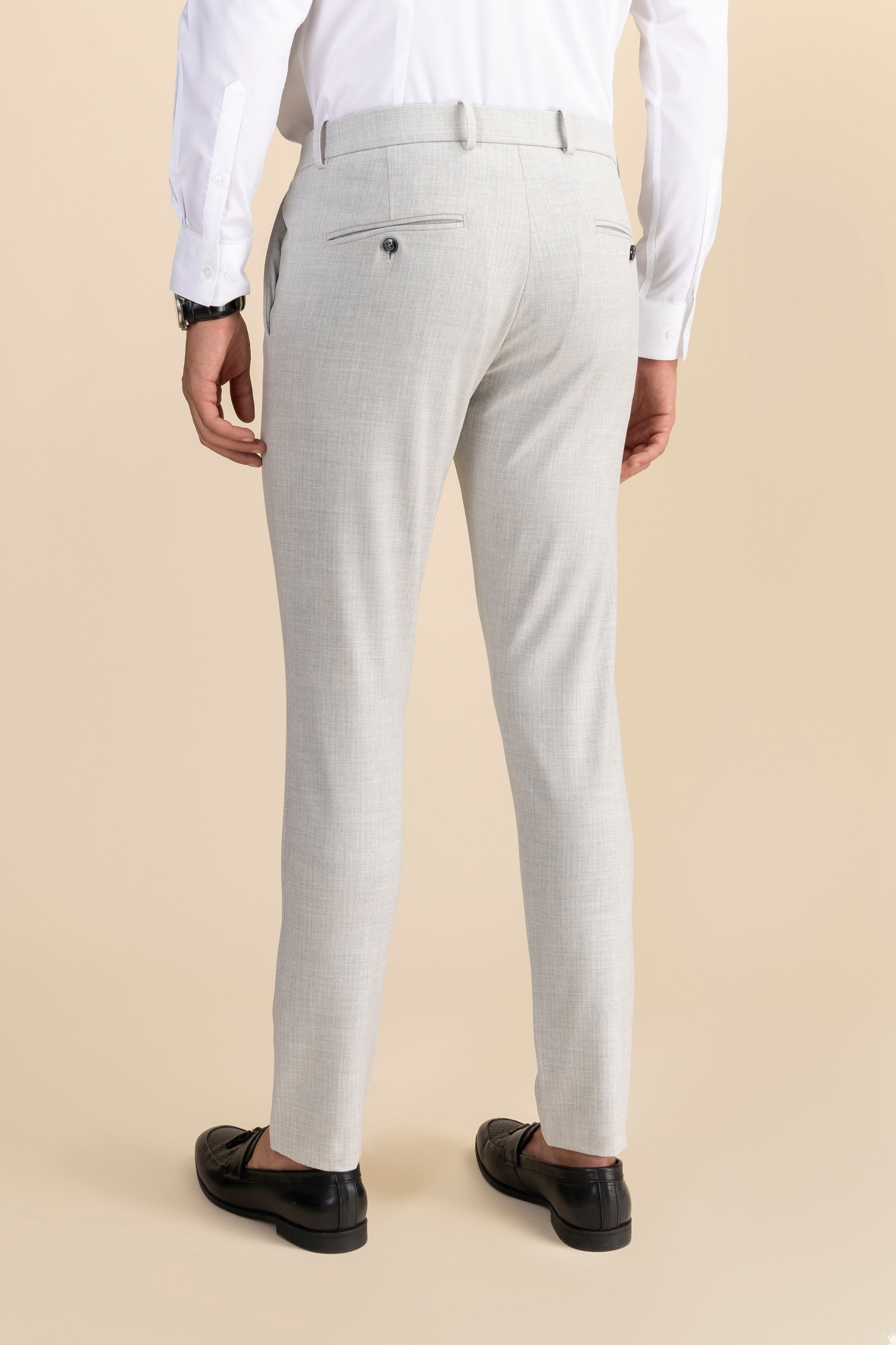 Light Grey Stripe Formal Trousers