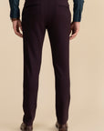 Burgundy Lycra 4 Way Stretch Knit Trousers