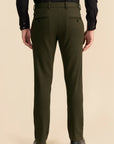 Green Lycra 4 Way Stretch Knit Trousers