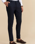 Navy Zipper Formal Trousers